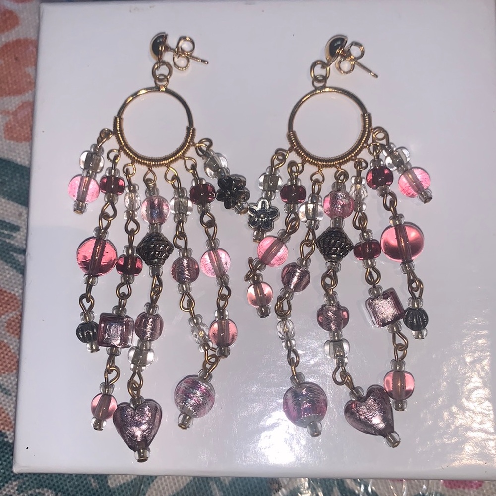 Murano Glass Dangle Earrings